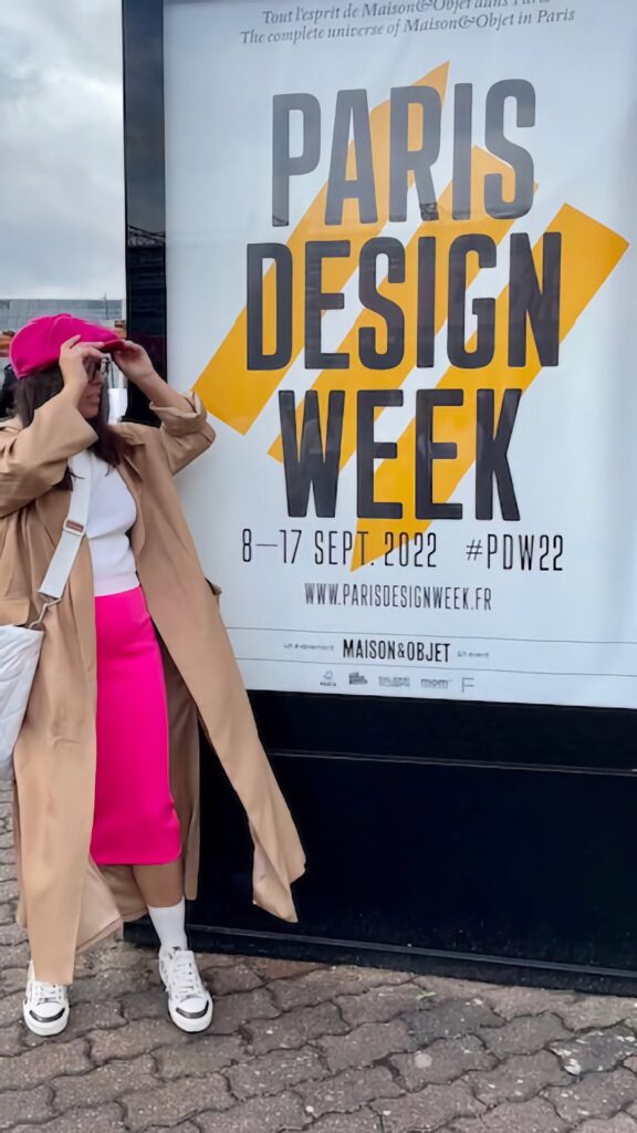 Eva en la semana de diseño de Paris